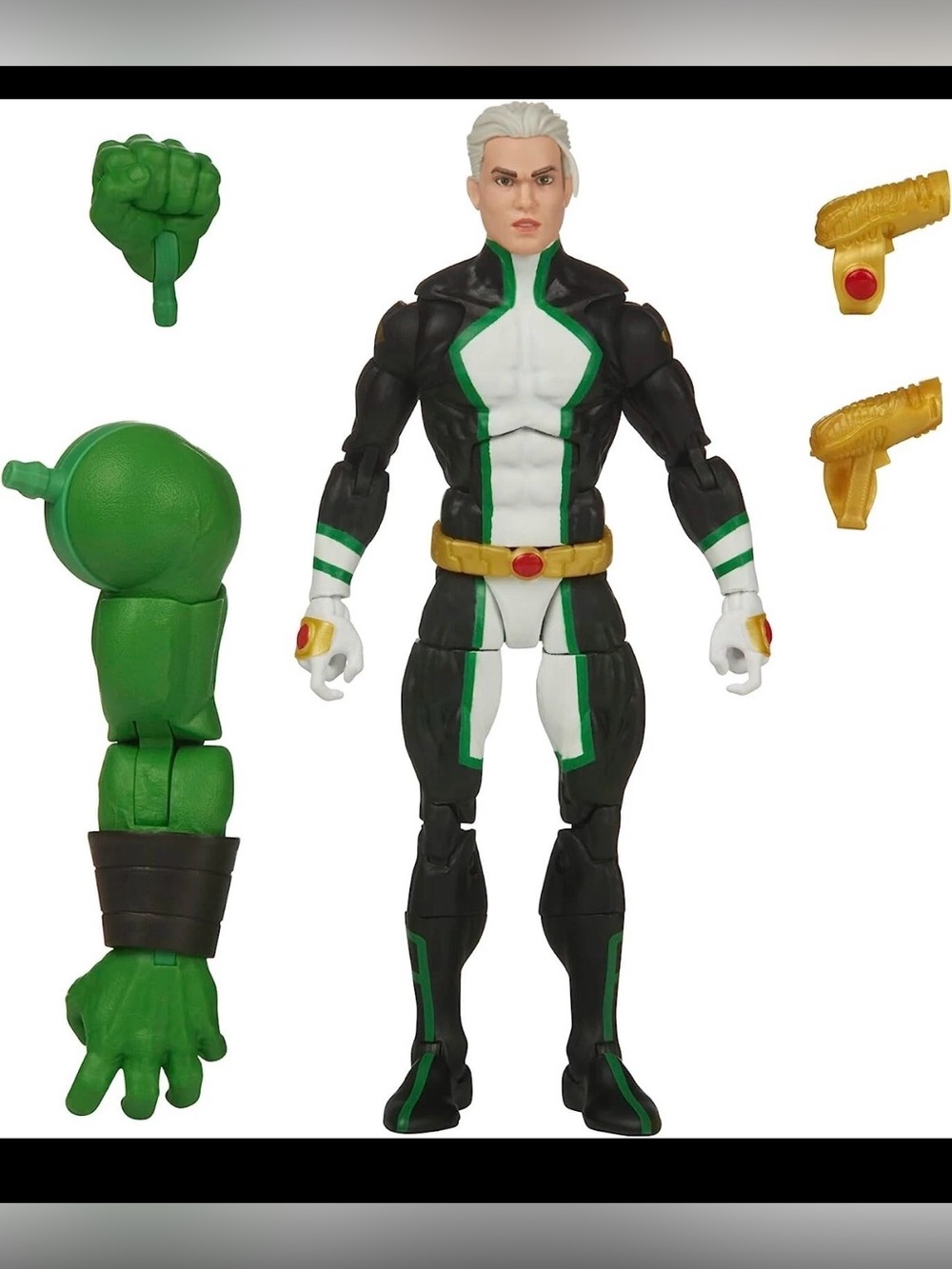 Hasbro Action Figure with Black, White, Green & Gold Accents